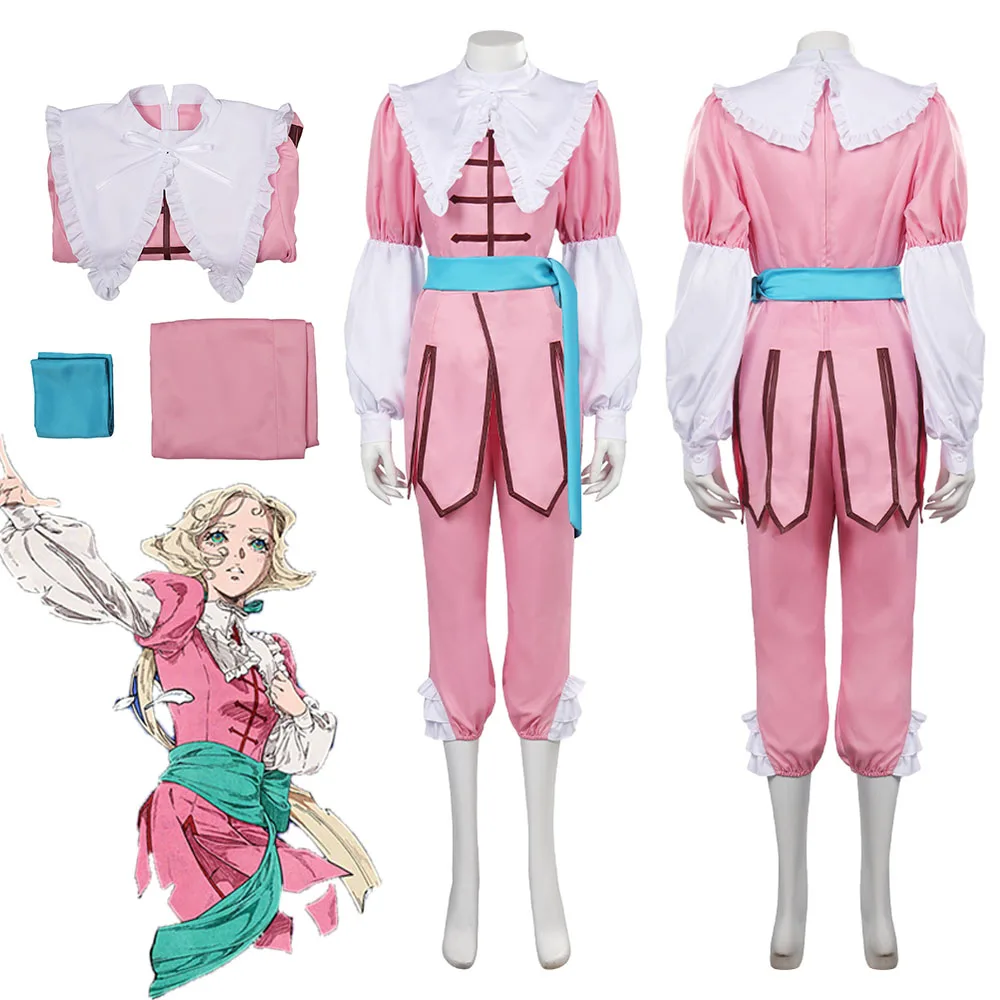 Maria Renard Cosplay Castlevania Cos Nocturne Adulto Femmina Fantasia Costume Rosa Top Pantaloni Halloween Carnevale Travestimento Costume