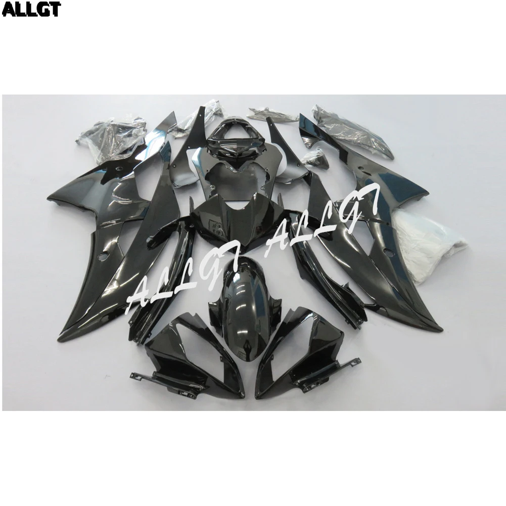 Lucida Vernice Nera Carena Kit Carrozzeria Per Yamaha Yzf R6 2008 2009 2010 2011 2012 2013 09 10 11 12
