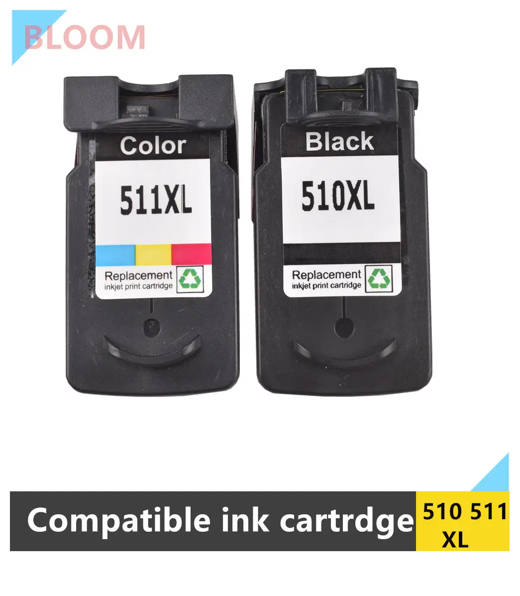 Bloom Pg 510 Cl 511 Sostituzione Per Canon Pg-510 Cl-511 Cartuccia Di Inchiostro Pixma Mp250 Mp280 Ip2700 Mp240 Mp270 Mp480 Mx320