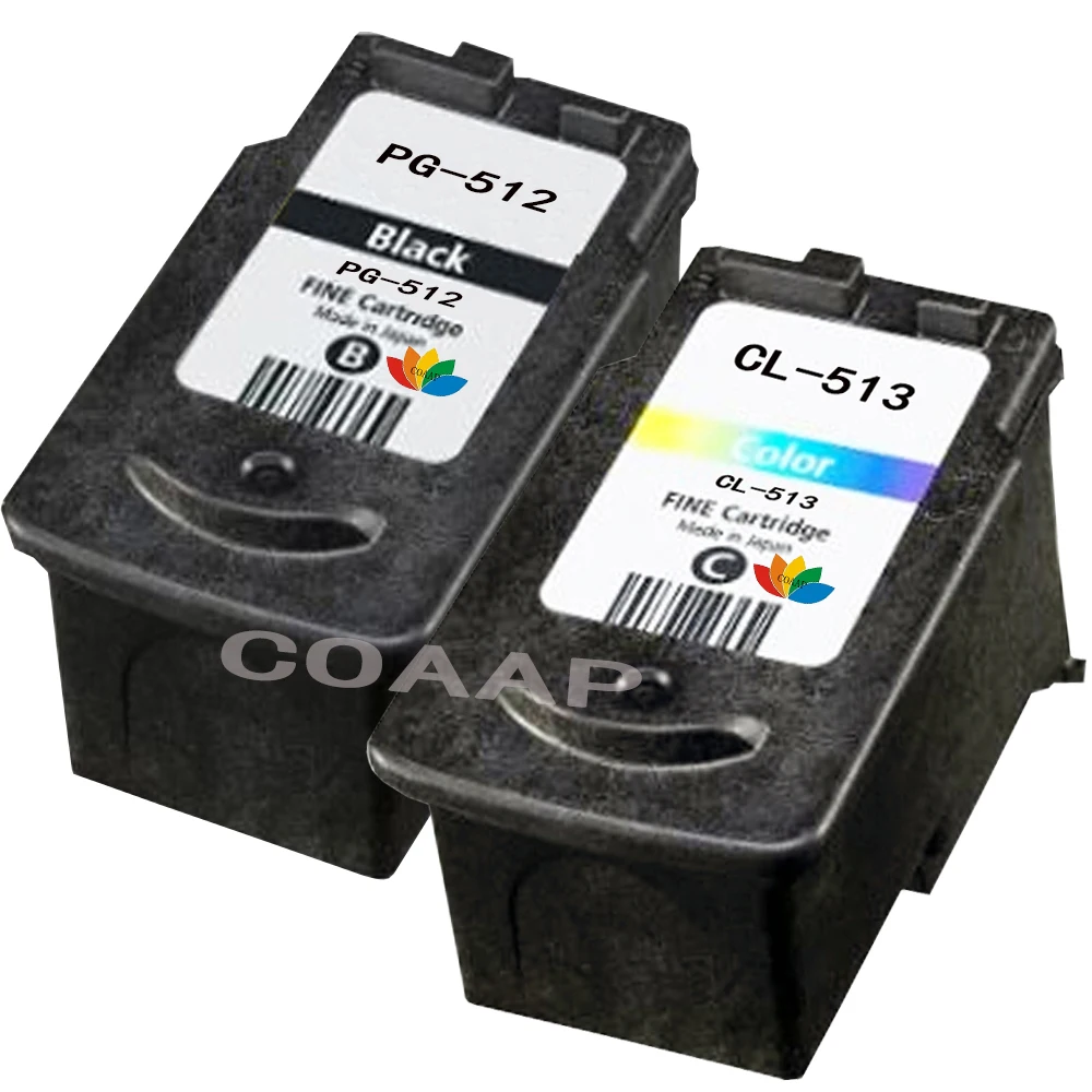 2Pk Compatibile Canon 512 513 Cartuccia Di Inchiostro Per Canon Pixma Mp280 Mp282 Mp330 Mp480 Mp490 Stampante