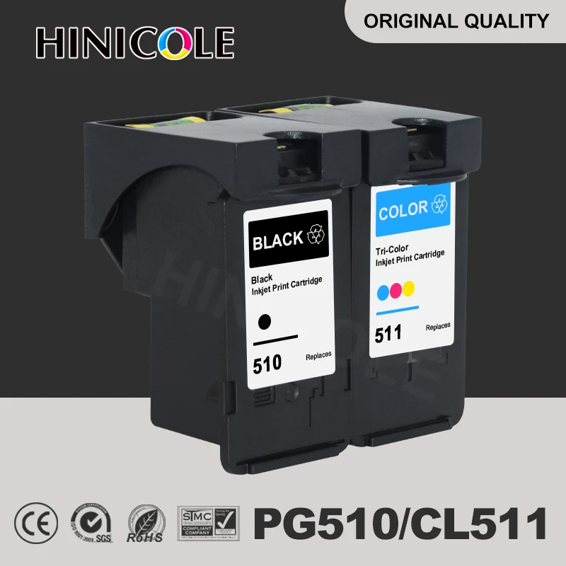 Hinicole 510 Cartuccia Per Canon Pg 510 Cl 511 Pg510 Cl511 Cartucce Di Inchiostro Per Pixma Mp250 Ip2700 Mp480 Mp490 Mp230 Mp280 Stampante