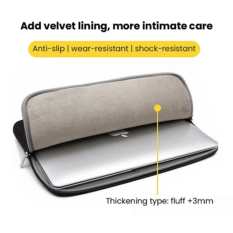 Borsa Per Laptop Borsa Interna Per Tablet In Peluche Custodia Antipolvere Antiurto Per Apple Huawei Hp