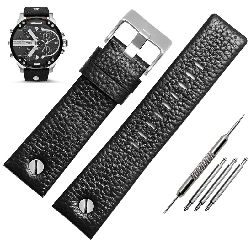 24 26 27 Cinturini Per Orologi Morbidi Da 28Mm Per Diesel Dz7313 7322 7257 7313 Dz7333 4318 Cinturini Per Orologi Da Uomo Da Donna Con Fibbia Nera