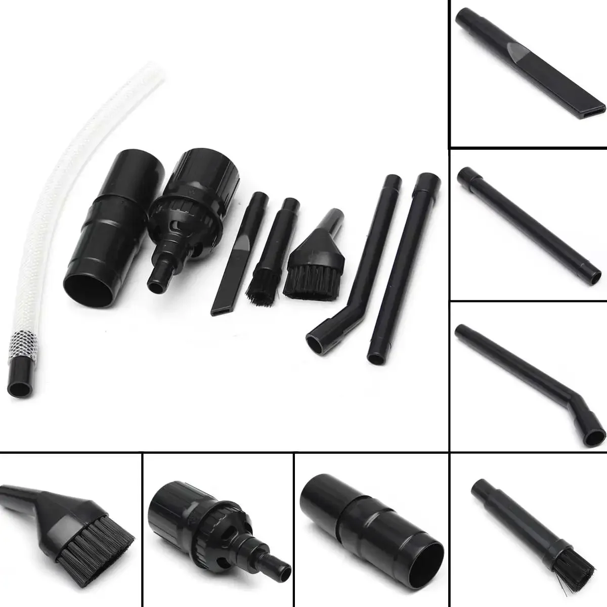 8 Pezzi Nuovi Mini Micro Strumenti Valet Car Vehicle E Computer Tastiere Kit Di Pulizia Per Aspirapolvere Dyson