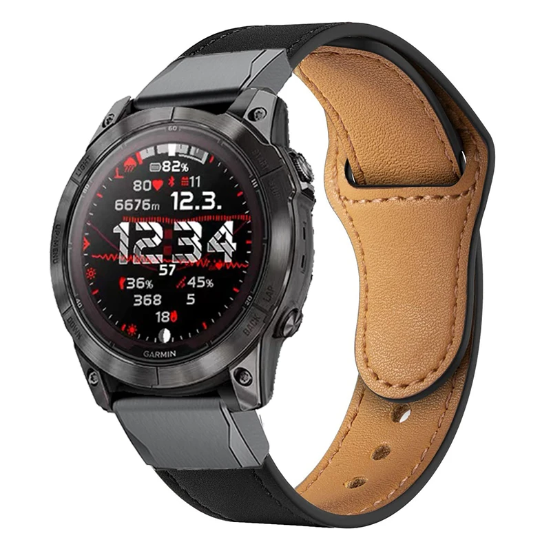 Bracciale In Pelle Per Garmin Fenix 7/7X/7S Pro Cinturino Per Garmin Fenix 7 7X 6 6S 6X Pro 5X Cinturino A Sgancio Rapido 20Mm 22Mm 26Mm