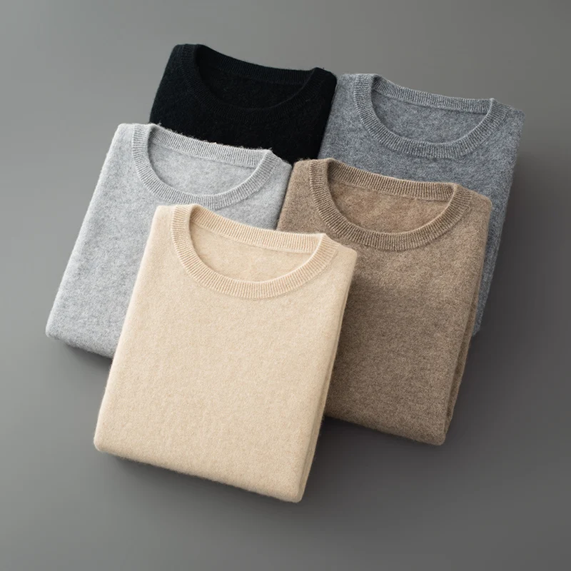 Maglioni Di Alta Qualità 2020 Nuovo Autunno 100% Cashmere Abbigliamento Moda Invernale Maglioni Da Uomo Tinta Unita Slim Fit Uomo Pullover Lavorato A 