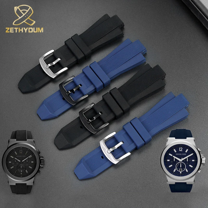Cinturino Cinturino In Gomma Siliconica Per Misura Michael Kors Sostituzione Mk9019 Mk8295 Mk8492 Mk9020 Accessori Per Orologi Da Uomo 29*13Mm