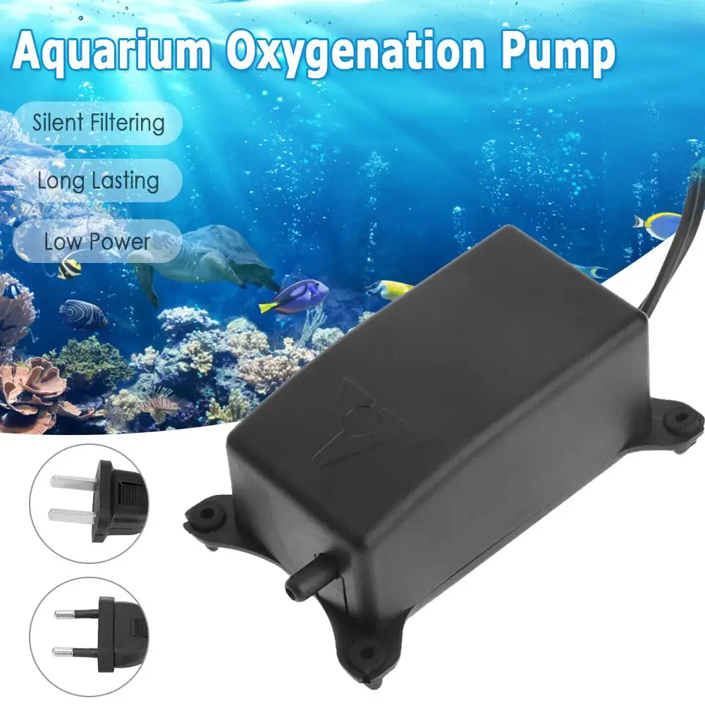 2W Silent Aquarium Air Pump Fish Tank Ncordonatura Pompa Di Ossigeno Tubo Flessibile Per Pompa Morbida Mini Compressore Air Stone Fish Living Accessor