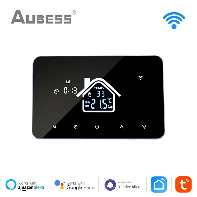 Aubess Tuya Wifi Smart Thermostat Electric Floor Heating Water/Gas Boiler Temperature Remote Controller Via Alexa Google Home