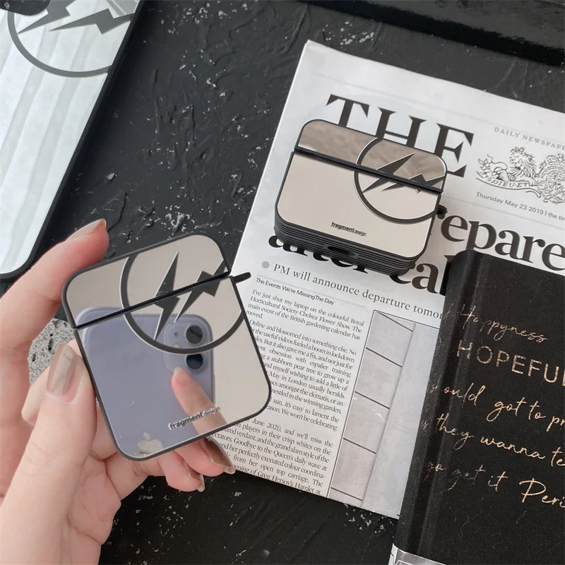 Ins New Lightning Mirror Custodia Per Auricolari Per Airpods 1 2 Portachiavi Cuffie Custodia Morbida Protettiva Per Airpods Pro Scatola Di Ricarica