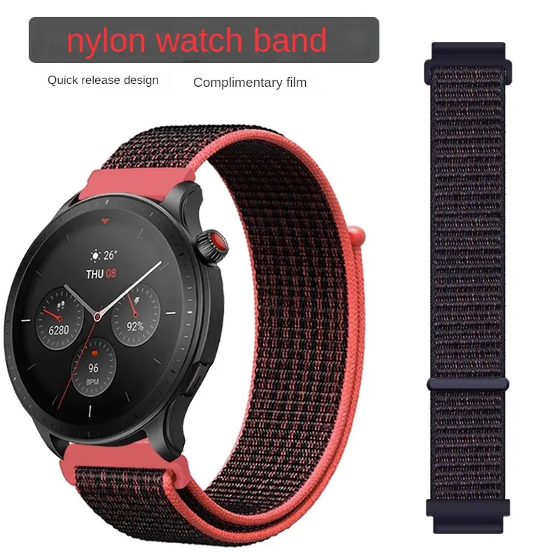 Cinturino In Nylon Con Sostituto Amazfit Jump Gtr4/Gts4/Color 2 Smart Bracciale Series Cinturino In Tela Impermeabile 20/22Mm