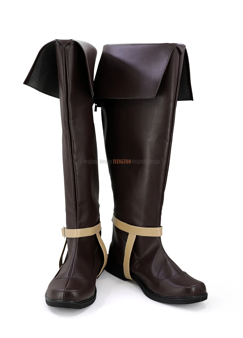 Donnel Scarpe Cosplay Fire Emblem Awakening Donnel Cosplay Stivali Lunghi Scarpe Marroni Su Misura