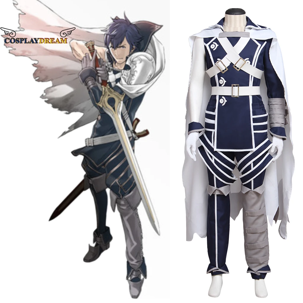 Emblema Del Fuoco Risveglio Chrom Costume Cosplay Chrom Cos Set Completo Adulto Mens Halloween Party Role Play Cosplay Outfit