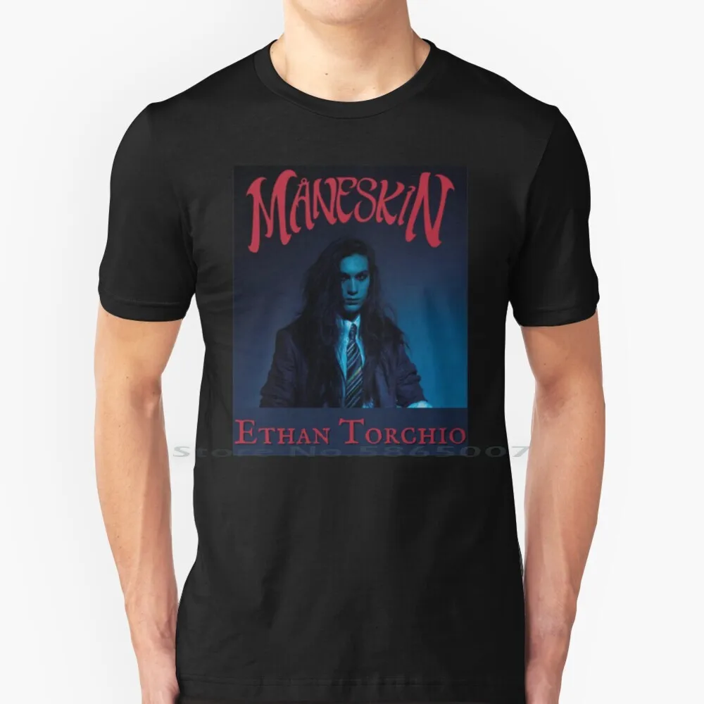 Isser Torchio, Maglietta Maneskin 100% Cotone Elastan Torchio Thomas Raggi Damiano David De Angelis Italia 2021 Song Contest