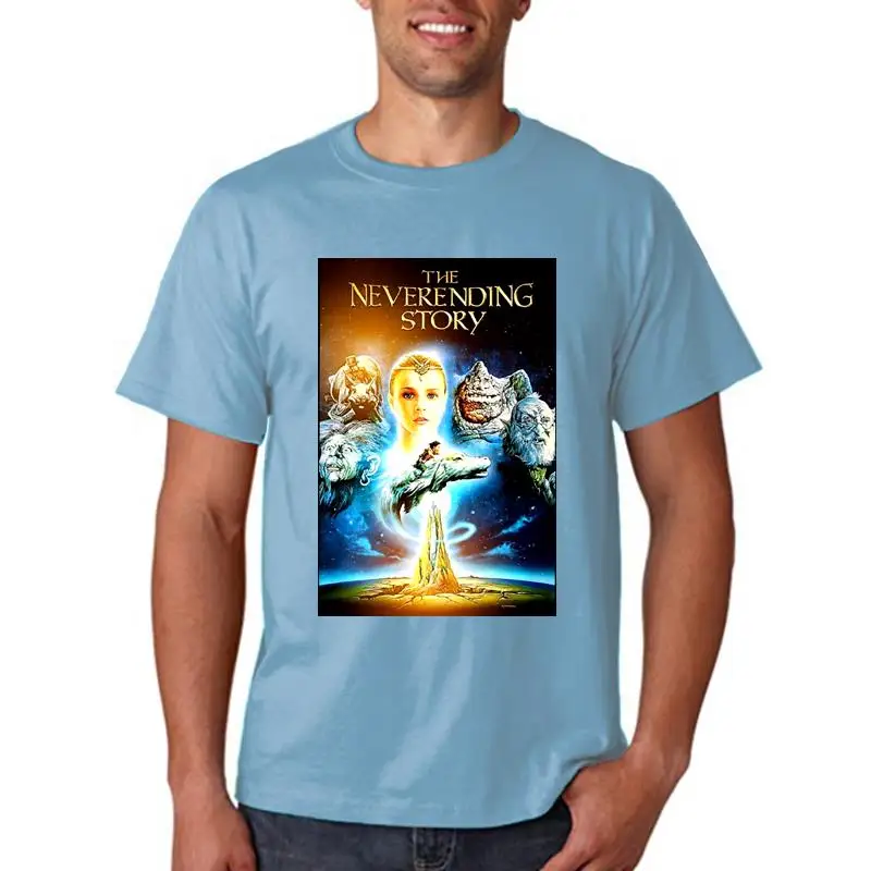 T Shirt Uomo Never Ending Story White Movie Music Unisex Ladies Uk 80S T-Shirt Girocollo