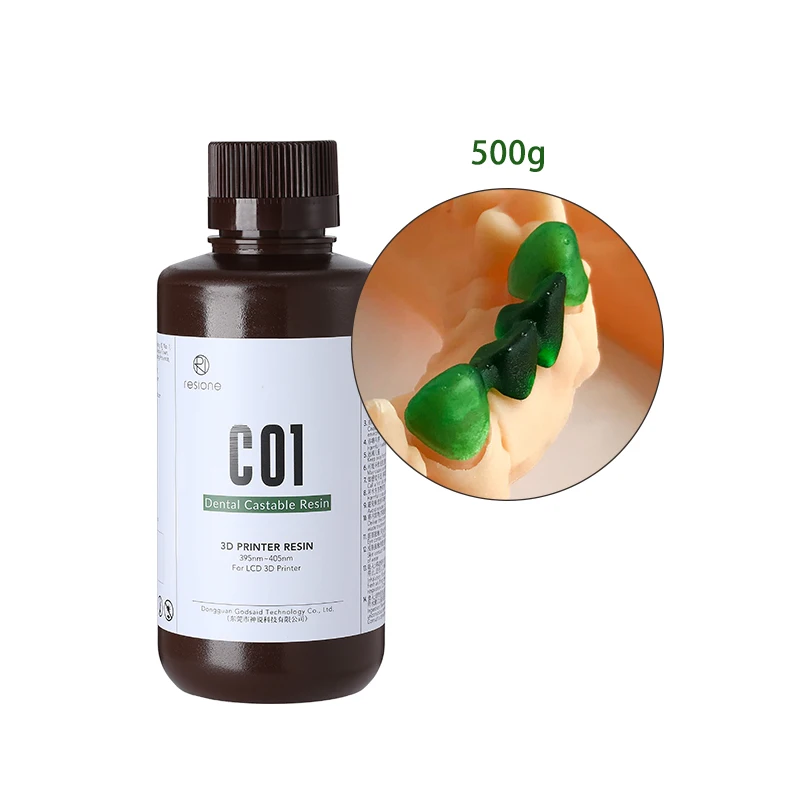 Resione C01 500G Resina Colabile Dentale Per Elegoo Anycubic Resina Stampante 3D Lcd Dlp Sla Resina 3D Resina Fotopolimero Liquido