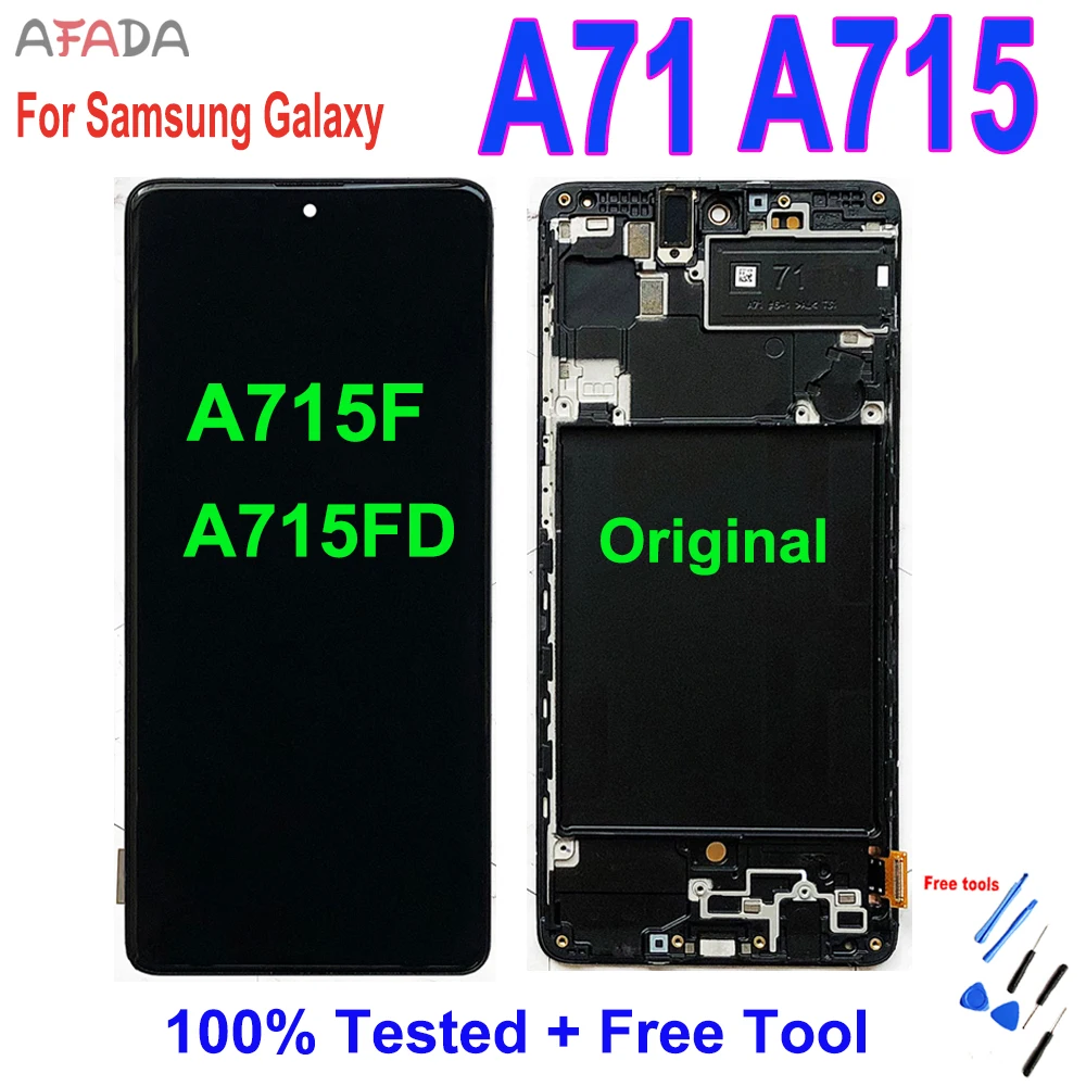 6.7 "Lcd Per Samsung A71 A715 A715F A715Fd Display Lcd Touch Screen Digitizer Assembly A71 A715 Sostituzione Lcd