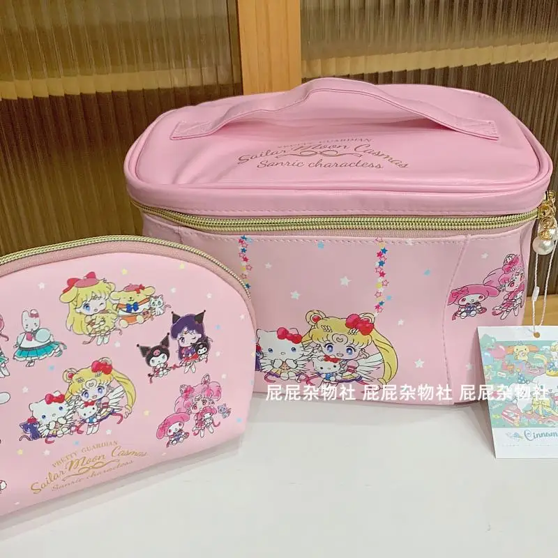 Mens Giapponesi Sanrio Lune Cartoon Beauty Girl Borsa Cosmetica Portatile Di Grande Capacità Pu Storage Bag Shell Clutch Wallet Toys