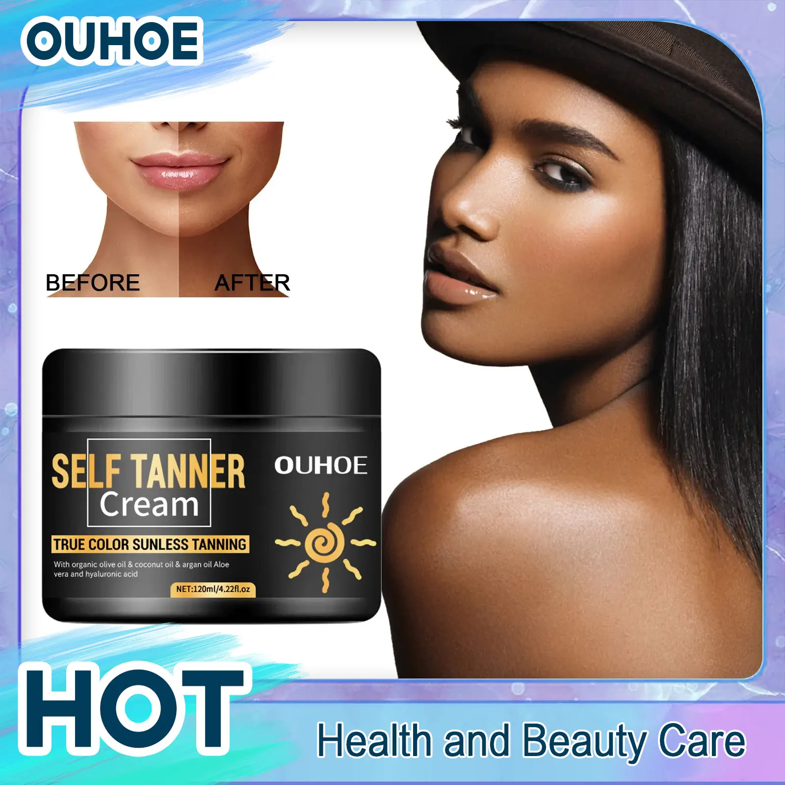 Body Bronzer Cream Sexy Bikini Color Grano Shine Brown Booster Protezione Della Pelle Nutriente Lettini Efficaci Lozione Abbronzante Solare