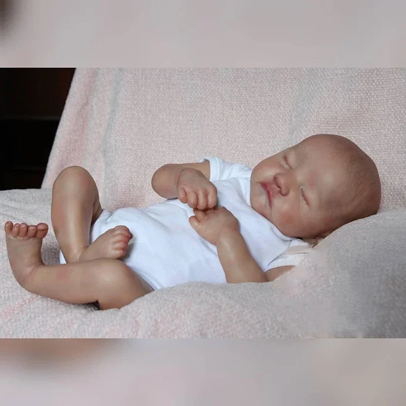19 Pollici Bebe Reborn Baby Doll Levi Soft Cuddly Sleeping Baby Pelle Dipinta A Mano Di Alta Qualità Con Vene Visibili Bebe Doll Toys