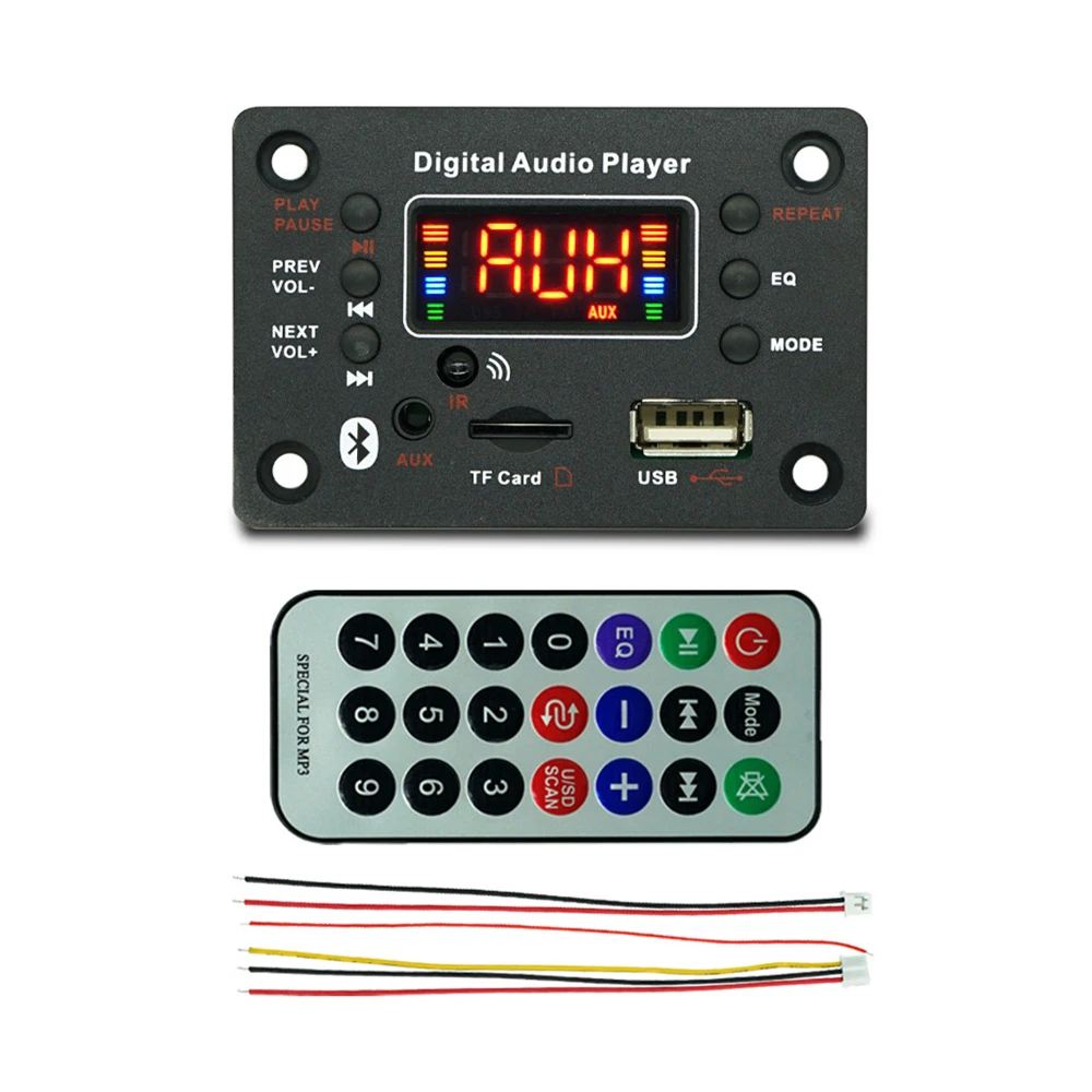 Bluetooth 5.0 Mp3/Wma/Wav/Ape/Flac Decoder Board Car Audio Usb Tf Fm Radio Module Mp3 Bluetooth Mp3 Music Player Speaker