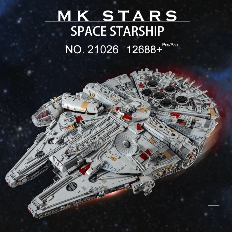 Mold King 21026 Ultimate Collector Millennium Falke Spaceship Destroyer Star Plan Toys 05063 05132 Building Blocks Bricks 75192