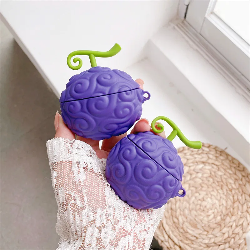 Per Custodia Airpods Pro 2, Custodia Anime Purple Devil Fruit Per Custodia Airpods 3, Custodia Morbida Per Auricolari In Silicone Per Custodia Airpods