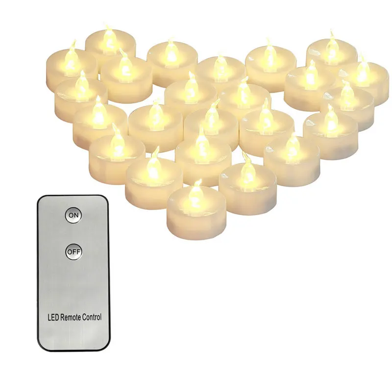 4 Pezzi Di Batteria Del Telecomando Candele, Senza Fiamma Flickering Giallo Vela Led, Falso Tealights Velas Perfumadas Per La Cerimonia Nuziale