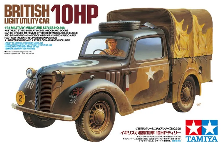Tamiya 35308 Kit Modello Militare In Scala 1/35 British Light Utility Car 10Hp Tilly