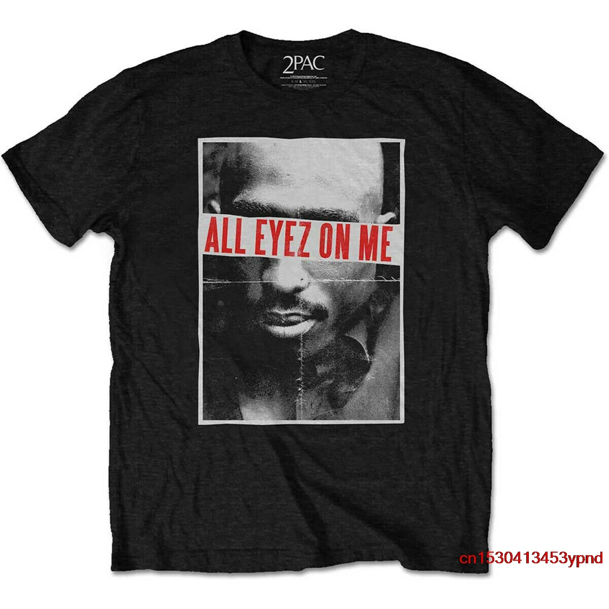 Tupac Shakur 2Pac All Eyez On Me Rap Death Row Tee T-Shirt Mens Hip Hop Tee T-Shirt Da Uomo