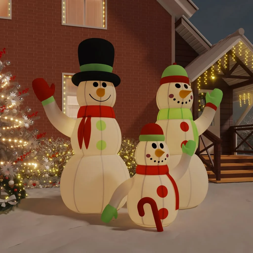 Famiglia Di Pupazzi Di Neve Gonfiabili Con Led Cm, Regali Di Decorazioni Per La Casa Di Buon Natale Capodanno