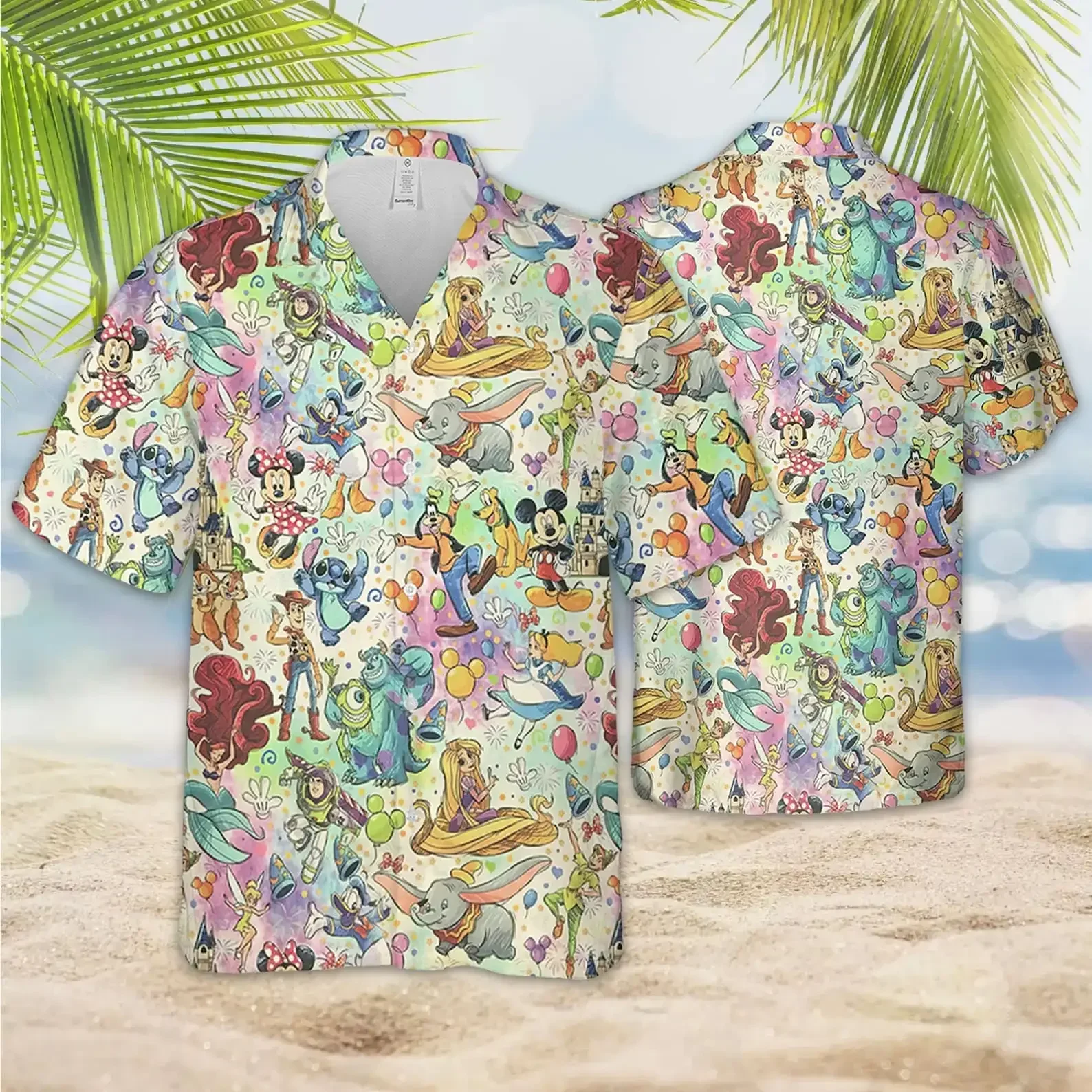 Disney Castle Camicia Hawaiana Disney Camicia Hawaiana Più Magica Winnie The Pooh Camicia Hawaiana Camicia Vintage Abbottonata Da Uomo