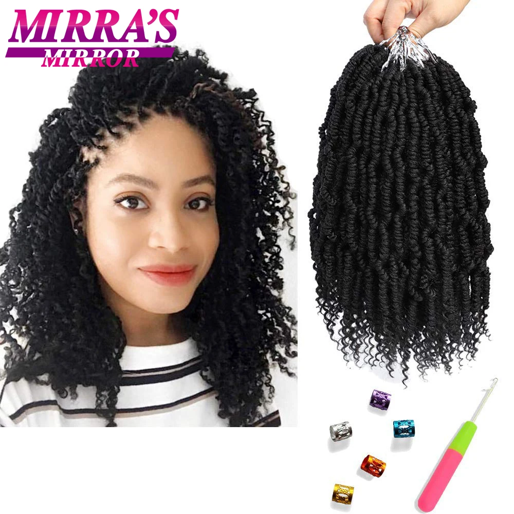 Mirra'S Mirror Bomb Twist Crochet Hair 14 Pollici Spring Twist Hair Estensioni Dei Capelli Intrecciate Sintetiche Per Donne Nere
