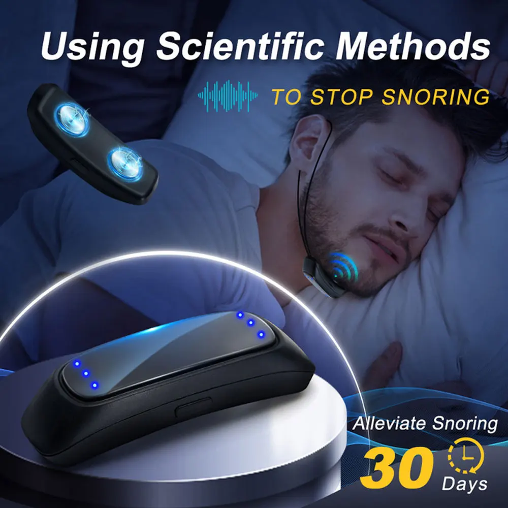 Dispositivo Anti-Russamento Smart Gola Pulse Electric Sleep Snore Prevention Gadget Smart Snore Stopper Trattamento Di Rilassamento