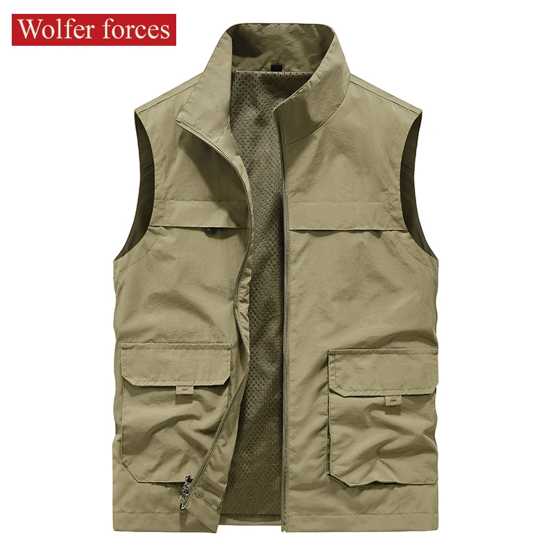 Giubbotto Da Caccia Da Uomo Giubbotto Bomber Da Uomo Cappotto Da Baseball Da Reporter Lavoro Con Tasche Soprabito Da Uomo In Rete Impermeabile