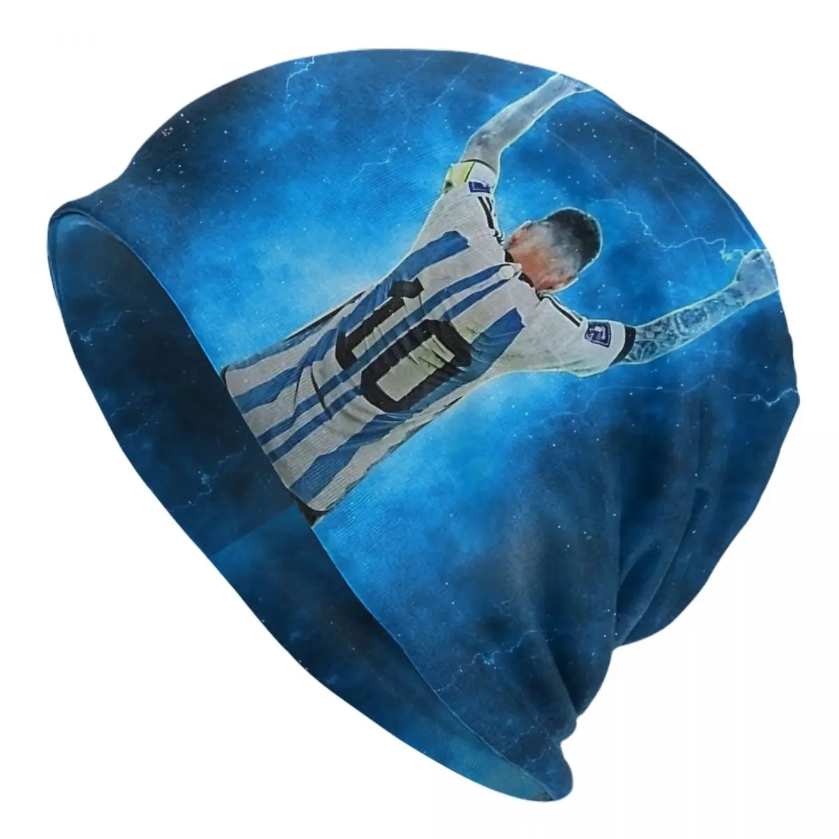 Messied Goal Celebration Bonnet Hat Hip Hop Street Skullies Berretti Cappello Calcio Calcio Unisex Primavera Berretti A Doppio Uso