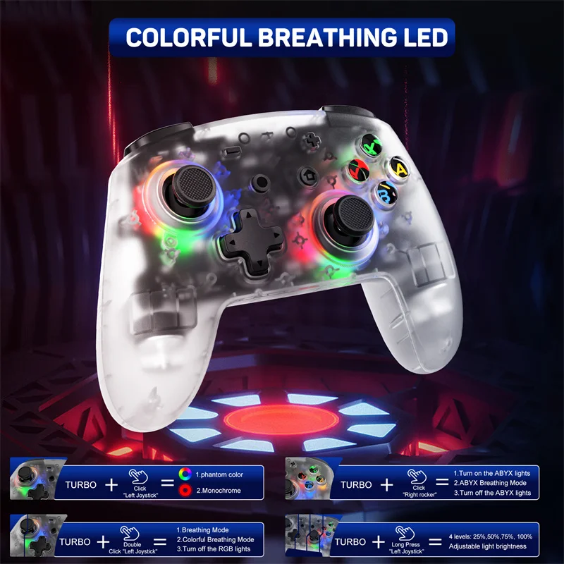 Ks46 Wireless Pro Controller Gamepad Per Nintendo Switch Bluetooth Pro Controller Auto-Fire Wake-Up Controller Per Switch