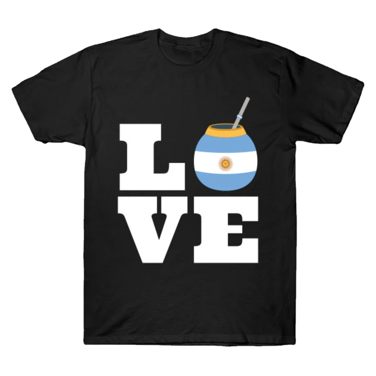 Maglietta Da Uomo Love Yerba Mate Argentina Flag