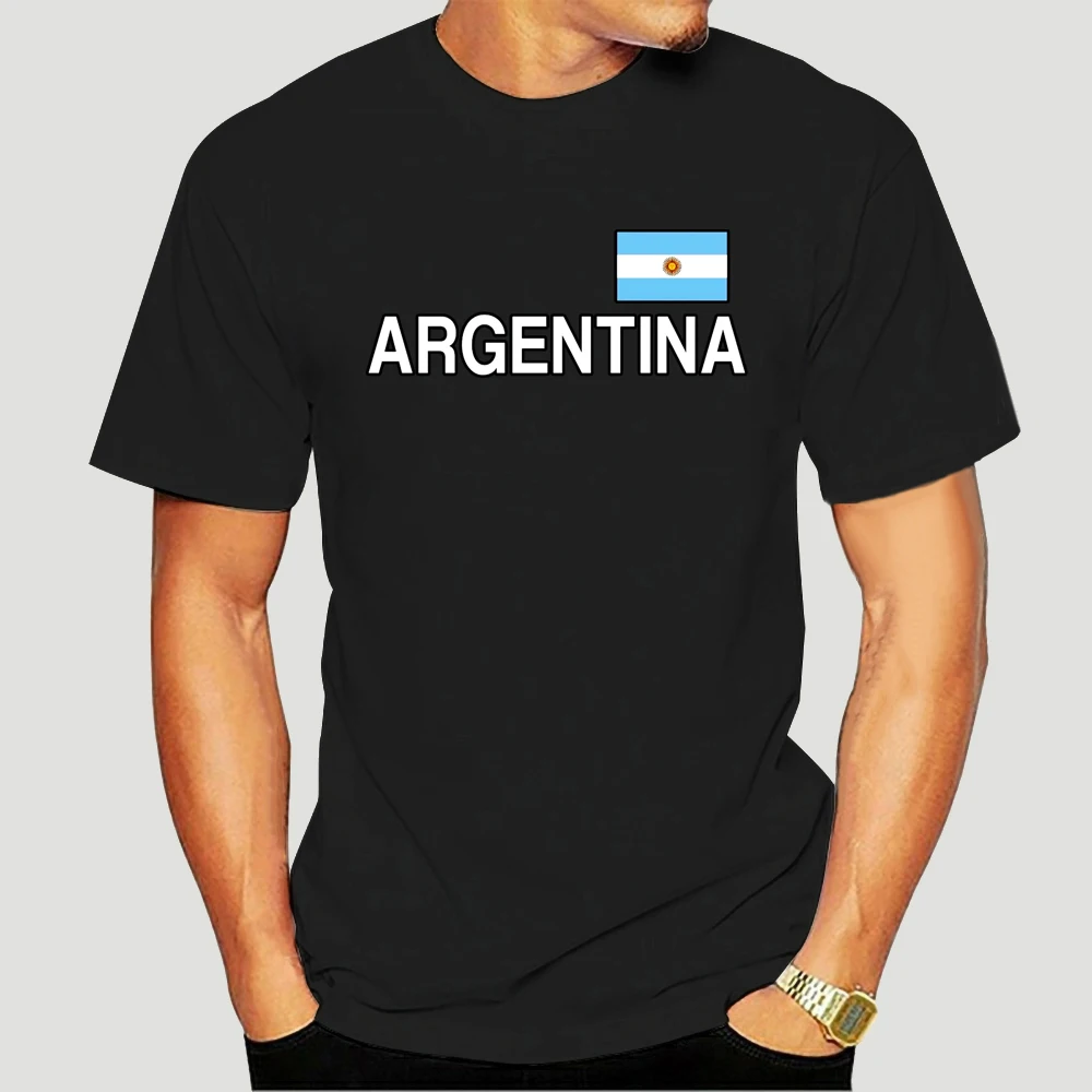 T-Shirt Argentina Nero/Bianco Con Bandiera, Dalla S Alla 3Xl, Argentina Argentina Argentina 9293A