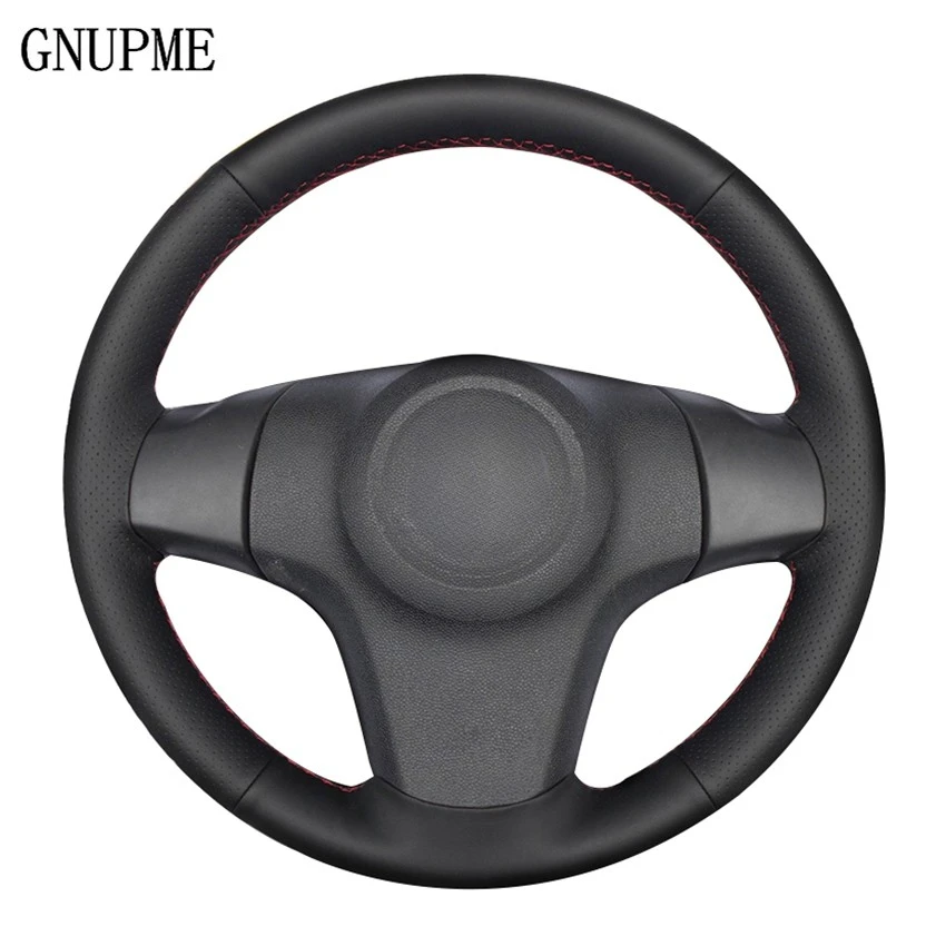 Coprivolante Per Auto In Pelle Artificiale Nera Fai-Da-Te Per Chevrolet Niva 2009-2017 (3 Razze) Vauxhall Corsa (D) Opel Corsa (D)