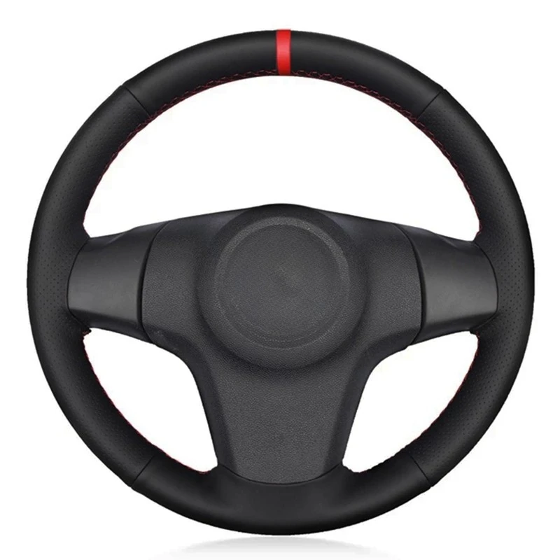 Coprivolante Per Auto In Pelle Artificiale Nera Fai-Da-Te Per Chevrolet Niva 2009-2017 (3 Razze) Vauxhall Corsa (D) Opel Corsa (D)