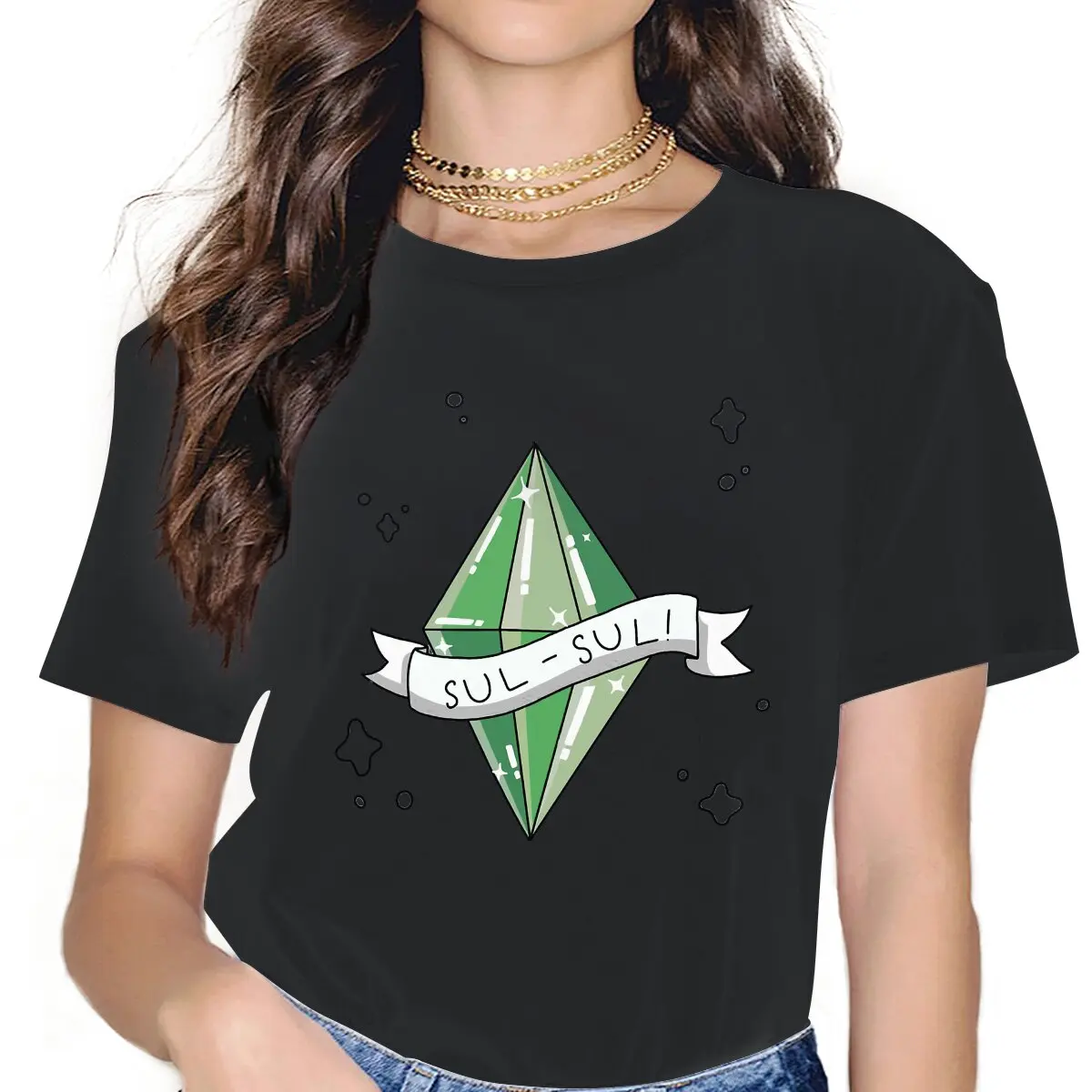 Eva Camicie Da Donna The Sims 4 Business Simulation Game T-Shirt Oversize Goth Vintage Female Blusas