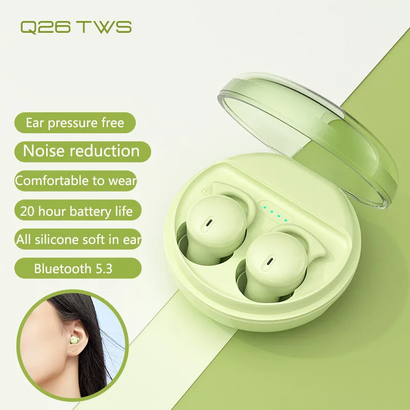 Q26 Cuffie Per Dormire Mini Piccoli Auricolari Bluetooth Wireless Cuffie Con Riduzione Del Rumore Auricolari Invisibili Per Dormire In-Ear Regali