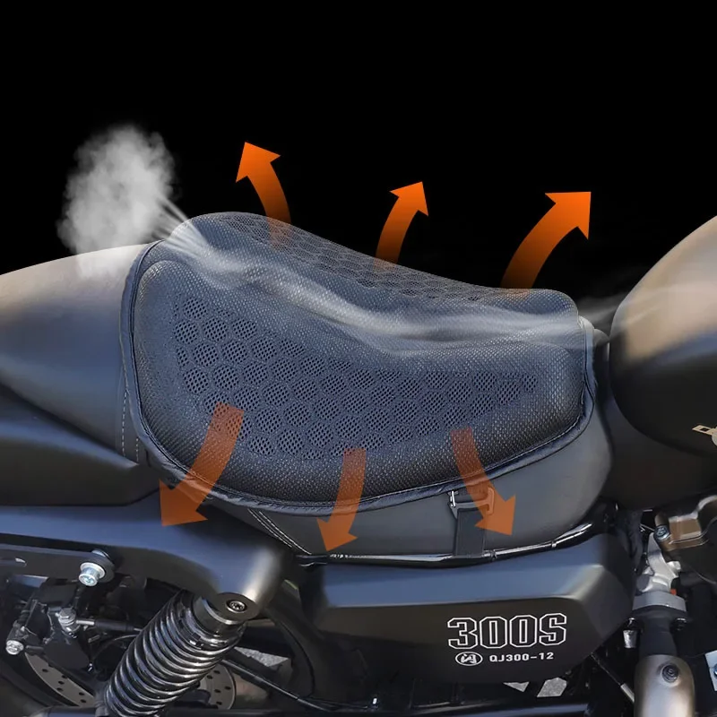 Cuscino Del Sedile Ammortizzante Per Moto 3D Traspirante Asiento Para Moto Riding Decompressione Antiscivolo Housse De Selle Moto