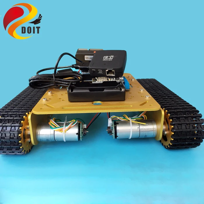 Doit T200 Telecomando Wifi Video Robot Tank Chassis Piattaforma Mobile Per Progetto Robot Arduino Con Telecamera Hd