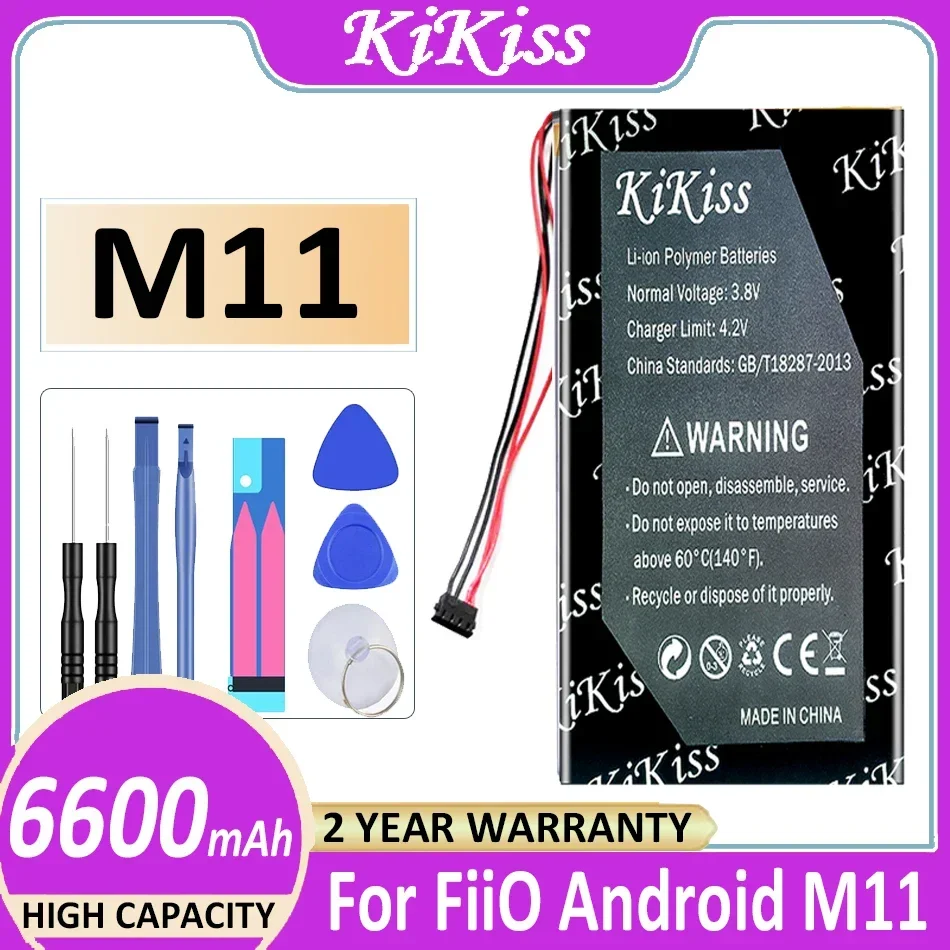 Batteria Kikiss 6600Mah Per Fiio Android M11 Hifi Music Lettore Mp3 Per Fiio M11Pro M11 Pro Player Bateria