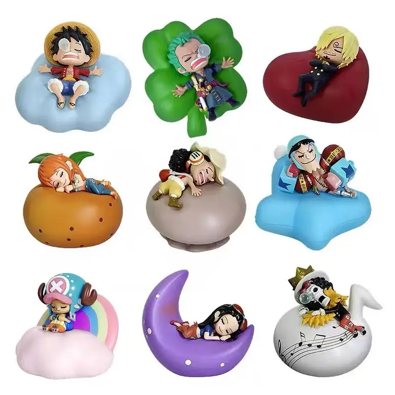 One Piece Rufy Zoro Nami Sanji Night Light Anime Figure Lamp Soft Light Bedroom Comodino Led Light Room Giocattoli Per Bambini Regalo