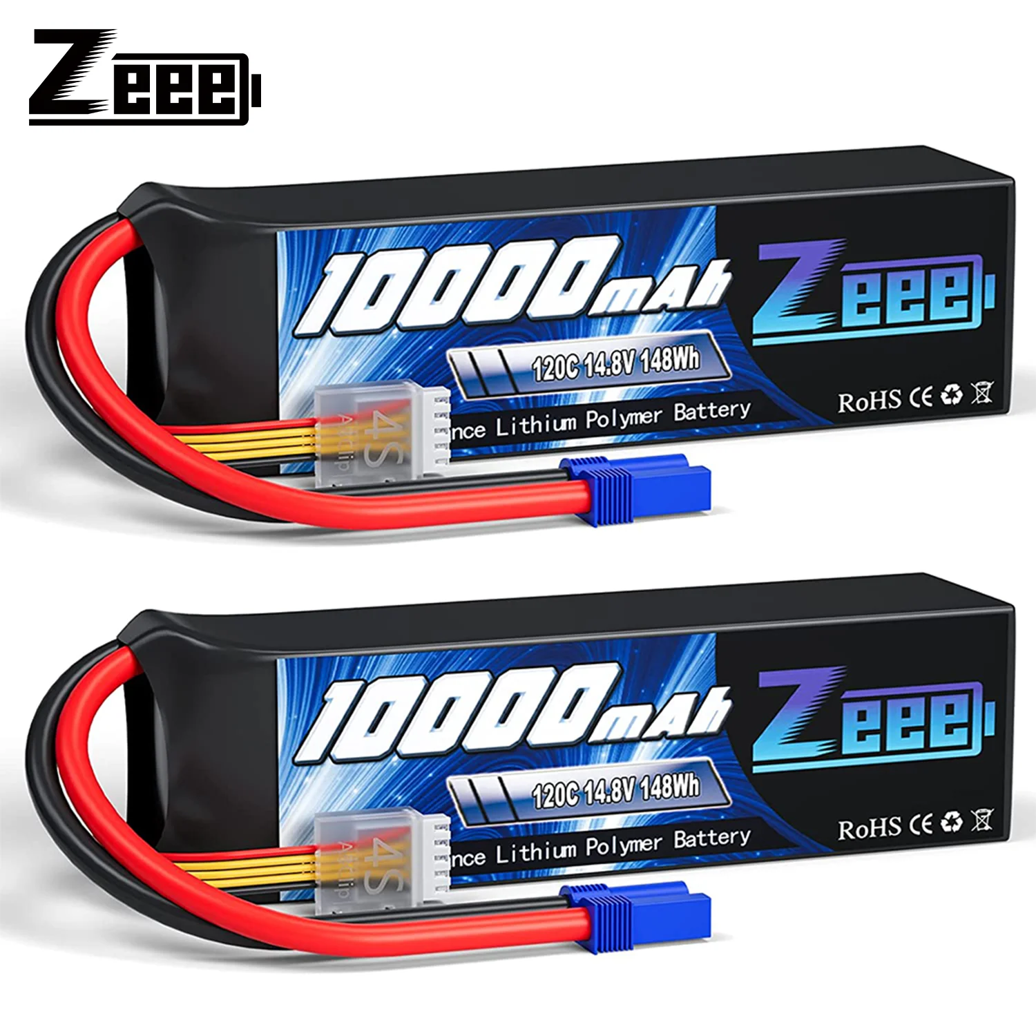 1/2 Unità Zeee 4S 10000Mah Lipo Batteria 14.8V 120C Softcase Con Spina Ec5 Per Rc Car Buggy Tank Train Rc Racing Hobby Model Parts