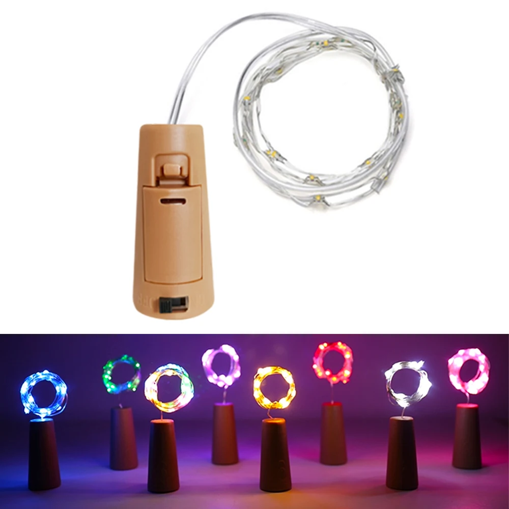 1M 2M 3M Bottiglia Di Vino Sughero Led String Lights Holiday Fairy Lights Ghirlanda Albero Di Natale Wedding Party Decor Bar Bottle Lights