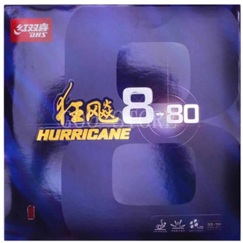Dhs Hurricane8-80 Originale Uragano 8-80 Pips-In H8-80 Ping Pong Gomma Ping Pong Tenis De Mesa Uragano-8-80